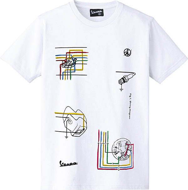 Vespa ショーン・ワザースプーンコラボレーションTシャツ(GRAFICA 